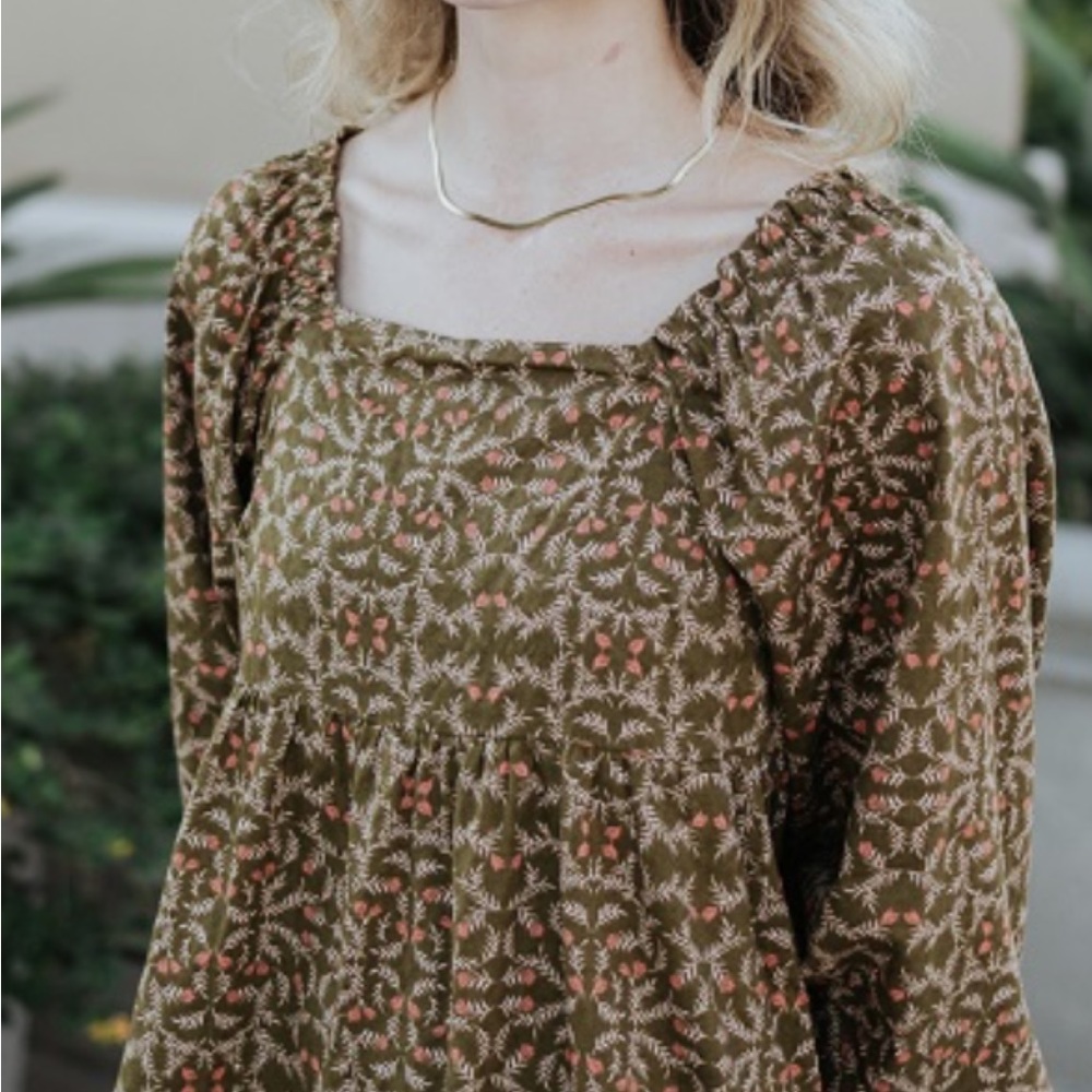 Major sale $11 was $25 New Universal Thread long puff sleeves pioneer dress - Picture 6 of 12